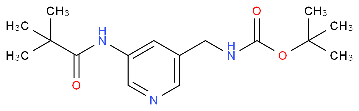 tert-Butyl (5-pivalamidopyridin-3-yl)methylcarbamate_分子结构_CAS_)