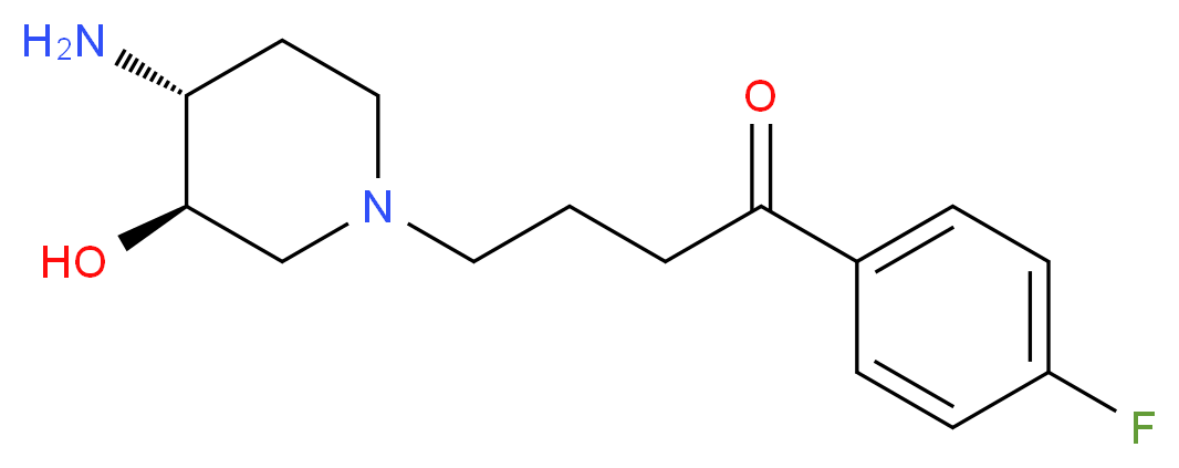 4-[(3R*,4R*)-4-amino-3-hydroxypiperidin-1-yl]-1-(4-fluorophenyl)butan-1-one_分子结构_CAS_)