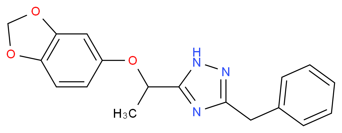 5-[1-(1,3-benzodioxol-5-yloxy)ethyl]-3-benzyl-1H-1,2,4-triazole_分子结构_CAS_)