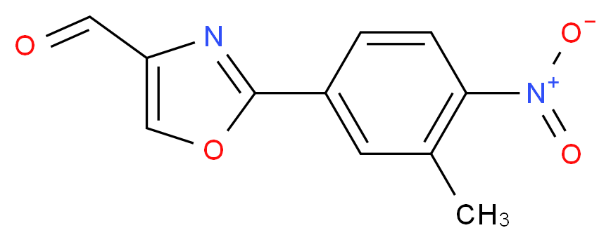 2-(3-METHYL-4-NITRO-PHENYL)-OXAZOLE-4-CARBALDEHYDE_分子结构_CAS_885274-46-4)