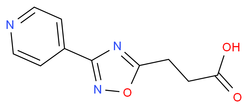 3-(3-Pyridin-4-yl-[1,2,4]oxadiazol-5-yl)-propionic acid_分子结构_CAS_328083-96-1)