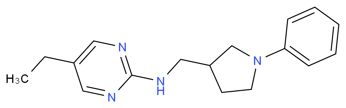 5-ethyl-N-[(1-phenylpyrrolidin-3-yl)methyl]pyrimidin-2-amine_分子结构_CAS_)
