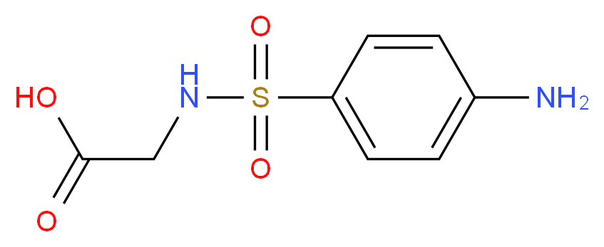 (4-AMINO-BENZENESULFONYLAMINO)-ACETIC ACID_分子结构_CAS_5616-30-8)