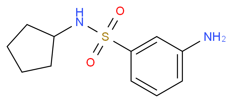 3-amino-N-cyclopentylbenzene-1-sulfonamide_分子结构_CAS_436095-38-4