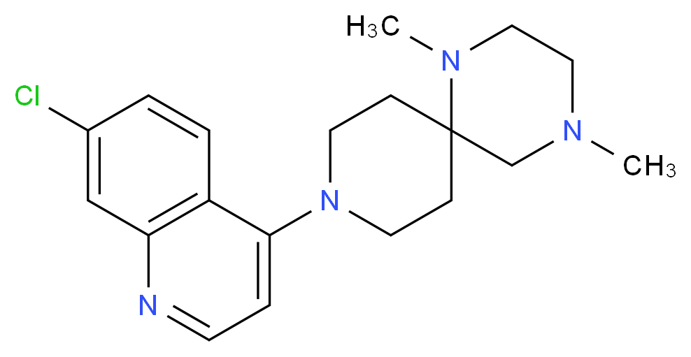 9-(7-chloroquinolin-4-yl)-1,4-dimethyl-1,4,9-triazaspiro[5.5]undecane_分子结构_CAS_)