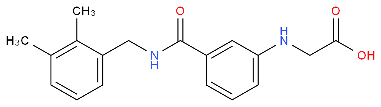 [(3-{[(2,3-dimethylbenzyl)amino]carbonyl}phenyl)amino]acetic acid_分子结构_CAS_)