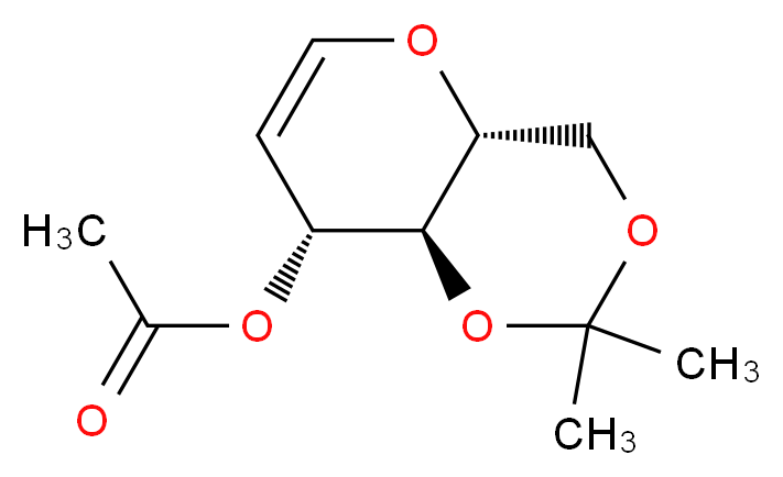 (4aR,8R,8aS)-2,2-dimethyl-2H,4H,4aH,8H,8aH-pyrano[3,2-d][1,3]dioxin-8-yl acetate_分子结构_CAS_97747-17-6