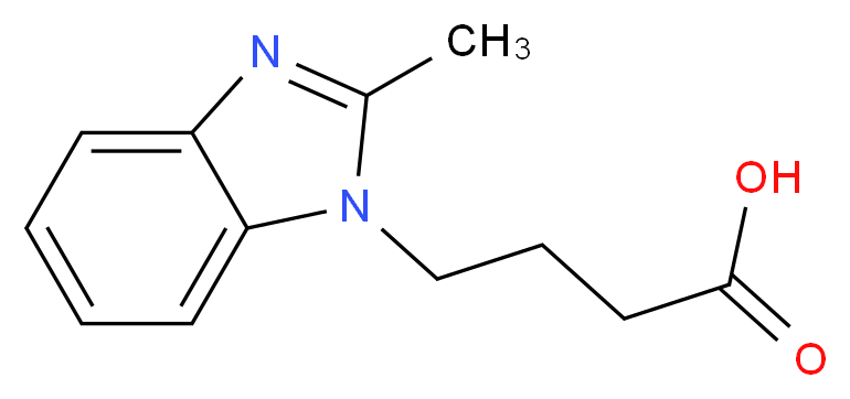 4-(2-methyl-1H-benzimidazol-1-yl)butanoic acid_分子结构_CAS_115444-73-0)