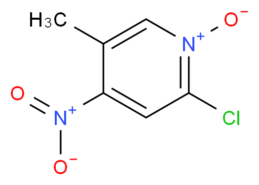 2-chloro-5-methyl-4-nitropyridin-1-ium-1-olate_分子结构_CAS_60323-96-8
