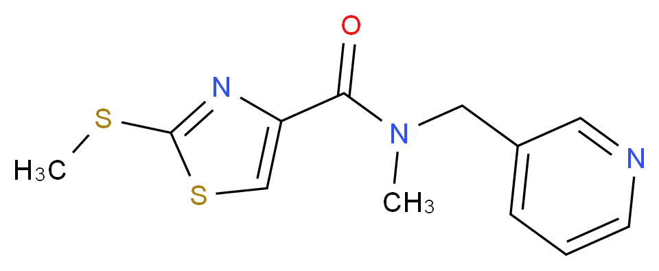 N-methyl-2-(methylthio)-N-(pyridin-3-ylmethyl)-1,3-thiazole-4-carboxamide_分子结构_CAS_)