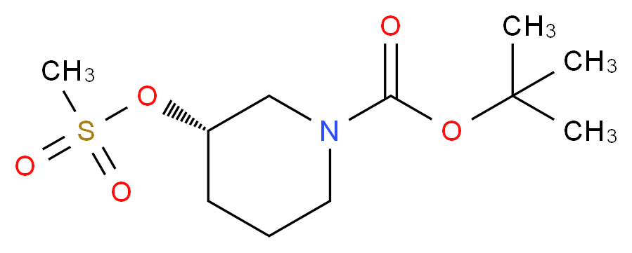 tert-butyl (3S)-3-(methanesulfonyloxy)piperidine-1-carboxylate_分子结构_CAS_940890-90-4