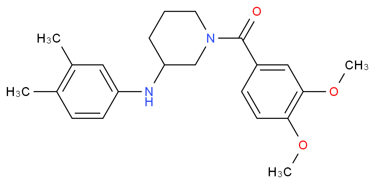 1-(3,4-dimethoxybenzoyl)-N-(3,4-dimethylphenyl)-3-piperidinamine_分子结构_CAS_)