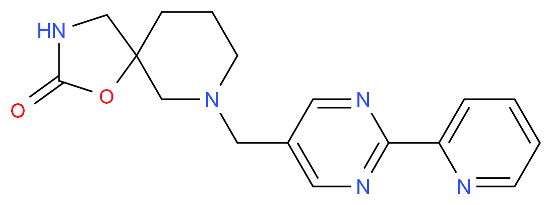 7-{[2-(2-pyridinyl)-5-pyrimidinyl]methyl}-1-oxa-3,7-diazaspiro[4.5]decan-2-one_分子结构_CAS_)