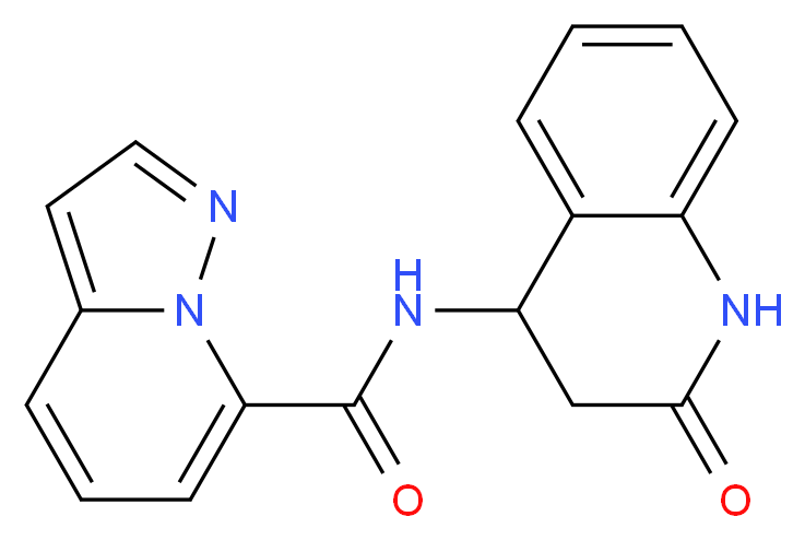N-(2-oxo-1,2,3,4-tetrahydroquinolin-4-yl)pyrazolo[1,5-a]pyridine-7-carboxamide_分子结构_CAS_)