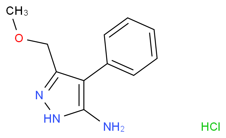 5-Methoxymethyl-4-phenyl-2H-pyrazol-3-ylamine hydrochloride_分子结构_CAS_)