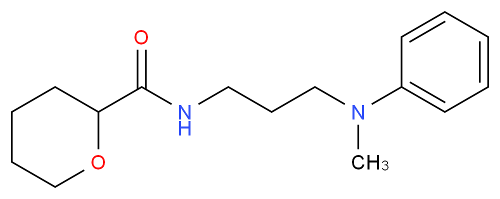 N-{3-[methyl(phenyl)amino]propyl}tetrahydro-2H-pyran-2-carboxamide_分子结构_CAS_)