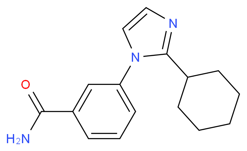 3-(2-cyclohexyl-1H-imidazol-1-yl)benzamide_分子结构_CAS_)
