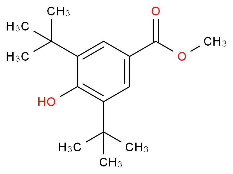 methyl 3,5-di-tert-butyl-4-hydroxybenzoate_分子结构_CAS_2511-22-0