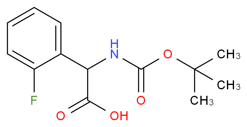 2-{[(tert-butoxy)carbonyl]amino}-2-(2-fluorophenyl)acetic acid_分子结构_CAS_161330-30-9