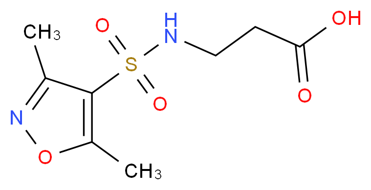 3-{[(3,5-dimethylisoxazol-4-yl)sulfonyl]amino}propanoic acid_分子结构_CAS_)