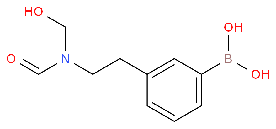 (3-{2-[N-(hydroxymethyl)formamido]ethyl}phenyl)boronic acid_分子结构_CAS_850567-33-8