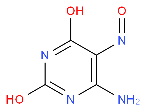 6-amino-5-nitrosopyrimidine-2,4-diol_分子结构_CAS_5442-24-0