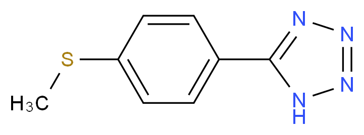 5-[4-(methylsulfanyl)phenyl]-1H-1,2,3,4-tetrazole_分子结构_CAS_138689-79-9