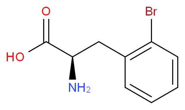 (2R)-2-amino-3-(2-bromophenyl)propanoic acid_分子结构_CAS_267225-27-4