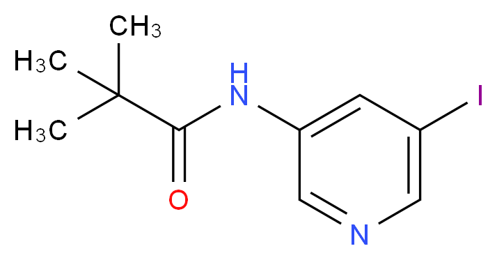 N-(5-iodopyridin-3-yl)-2,2-dimethylpropanamide_分子结构_CAS_873302-38-6
