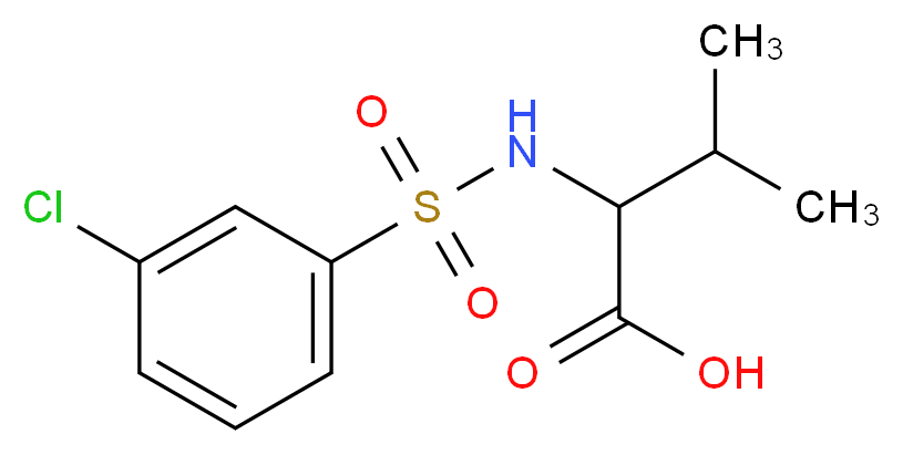 N-(3-Chlorophenylsulfonyl)-DL-valine_分子结构_CAS_1009549-57-8)