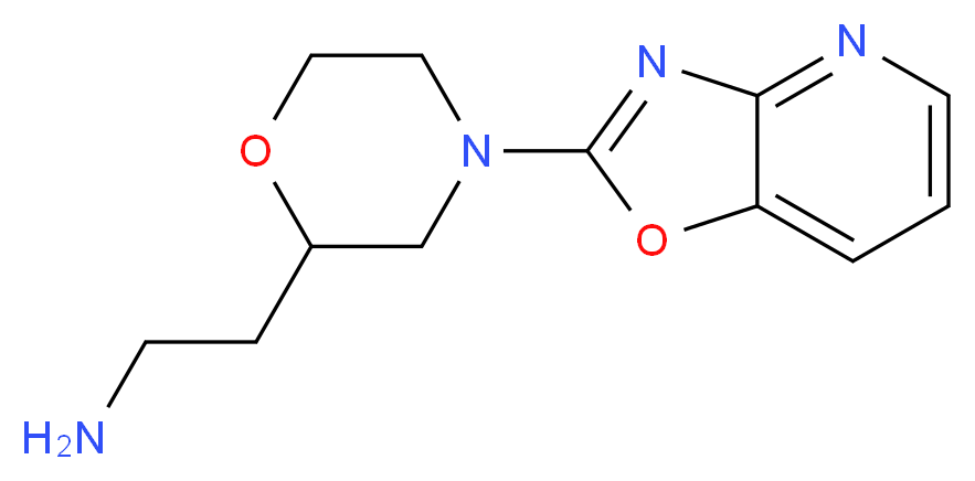 2-(4-[1,3]oxazolo[4,5-b]pyridin-2-ylmorpholin-2-yl)ethanamine_分子结构_CAS_1035840-93-7)