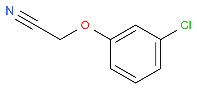 3-氯苯氧基乙腈_分子结构_CAS_43111-32-6)