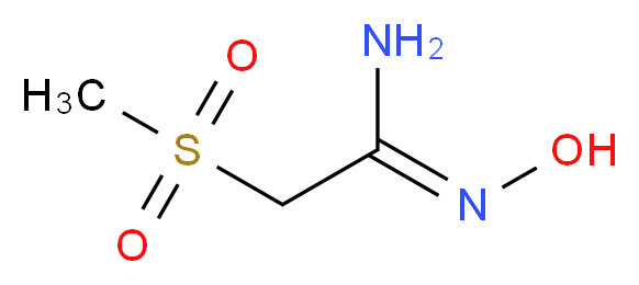 N'-Hydroxy-2-(methylsulfonyl)ethanimidamide_分子结构_CAS_)