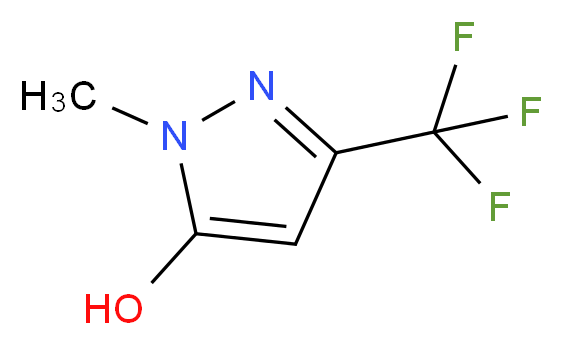 1-methyl-3-(trifluoromethyl)-1H-pyrazol-5-ol_分子结构_CAS_122431-37-2