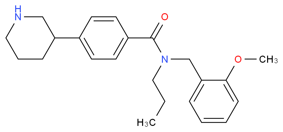 N-(2-methoxybenzyl)-4-piperidin-3-yl-N-propylbenzamide_分子结构_CAS_)
