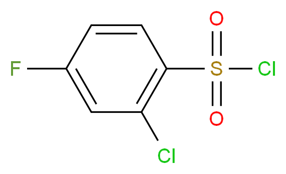 2-chloro-4-fluorobenzene-1-sulfonyl chloride_分子结构_CAS_85958-57-2