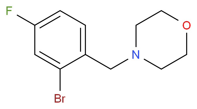 4-[(2-bromo-4-fluorophenyl)methyl]morpholine_分子结构_CAS_1086600-40-9