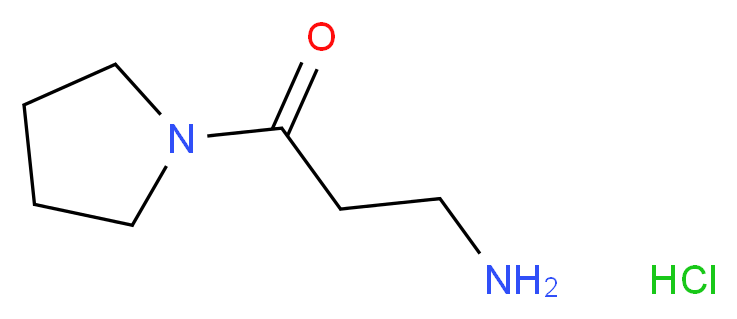 3-Amino-1-(1-pyrrolidinyl)-1-propanone hydrochloride_分子结构_CAS_670253-59-5)