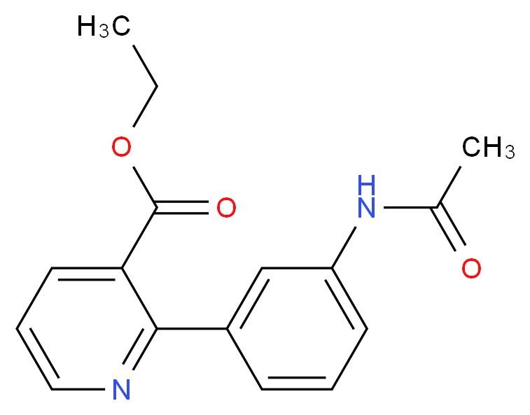 ethyl 2-[3-(acetylamino)phenyl]nicotinate_分子结构_CAS_)
