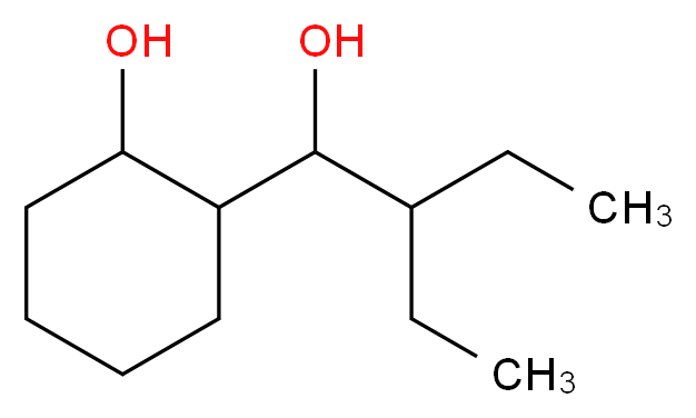 2-(&alpha;-HYDROXY-&beta;-ETHYLBUTYL)CYCLOHEXANOL_分子结构_CAS_6628-30-4)