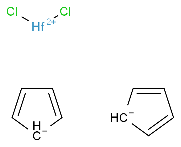 bis(cyclopenta-2,4-dien-1-ide); dichlorohafniumbis(ylium)_分子结构_CAS_12116-66-4