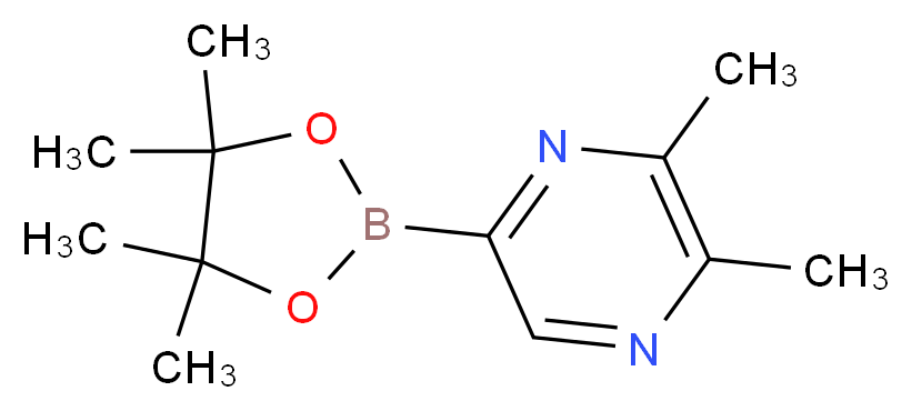 2,3-DIMETHYL-5-(4,4,5,5-TETRAMETHYL-1,3,2-DIOXABOROLAN-2-YL)PYRAZINE_分子结构_CAS_879291-30-2)