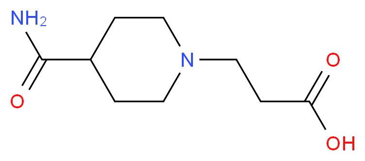 3-(4-Carbamoyl-piperidin-1-yl)-propionic acid_分子结构_CAS_)