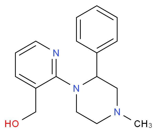 2-(4-Methyl-2-phenyl-1-piperazinyl)-3-pyridinemethanol_分子结构_CAS_61337-89-1)