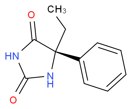 (5R)-5-ethyl-5-phenylimidazolidine-2,4-dione_分子结构_CAS_65567-32-0