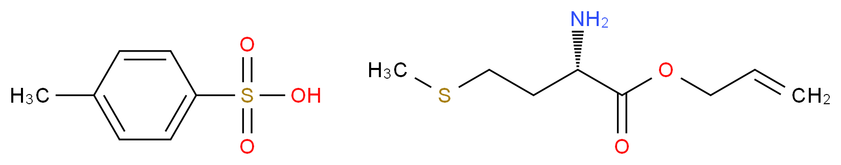 4-methylbenzene-1-sulfonic acid prop-2-en-1-yl (2S)-2-amino-4-(methylsulfanyl)butanoate_分子结构_CAS_142601-87-4