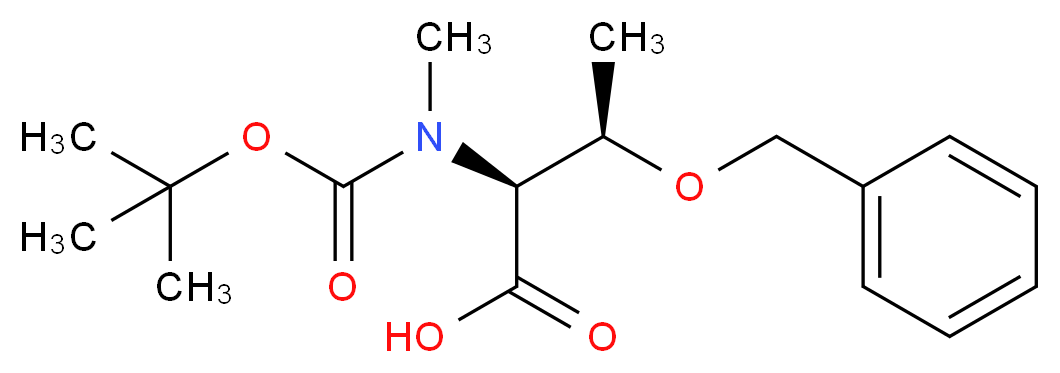 (2S,3R)-3-(benzyloxy)-2-{[(tert-butoxy)carbonyl](methyl)amino}butanoic acid_分子结构_CAS_64263-80-5