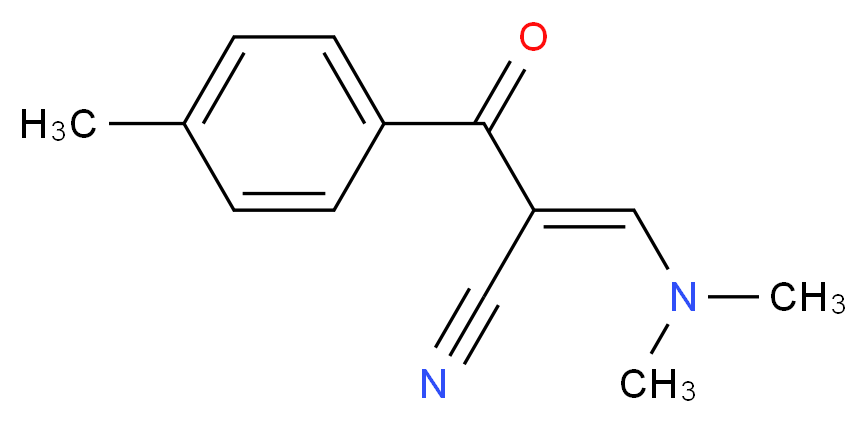 (2E)-3-(dimethylamino)-2-[(E)-4-methylbenzoyl]prop-2-enenitrile_分子结构_CAS_96232-41-6