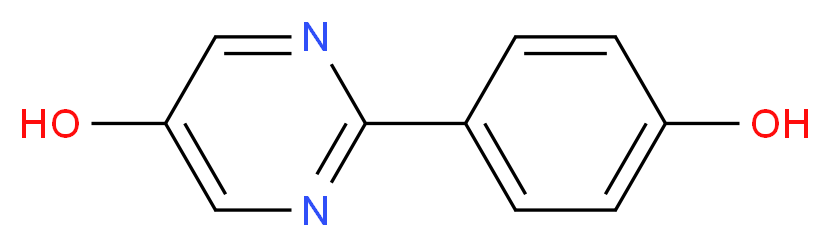 2-(4-Hydroxyphenyl)-5-pyrimidinol_分子结构_CAS_142172-97-2)