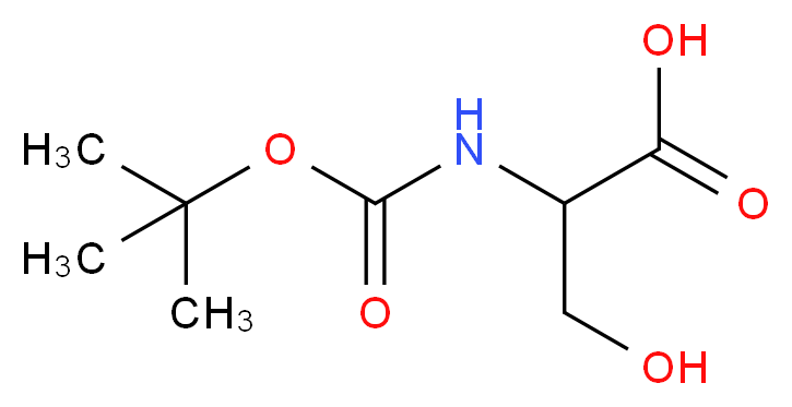 (S)-2-((tert-Butoxycarbonyl)amino)-3-hydroxypropanoic acid_分子结构_CAS_3262-72-4)